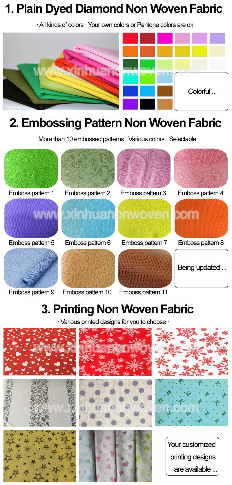 1. Flower Wrapping Nonwoven dot and patterns